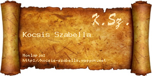 Kocsis Szabella névjegykártya